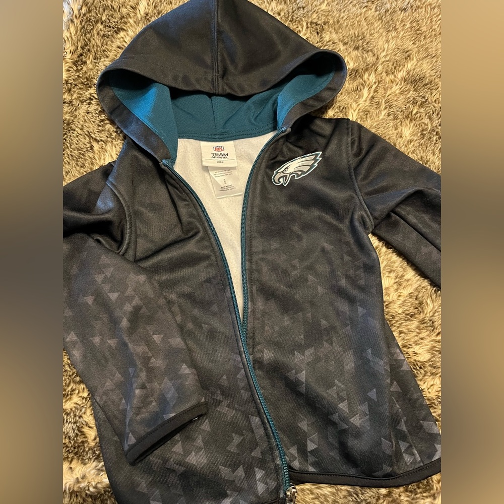 Toddler Philadelphia Eagles zip up lightweight sweatshirt